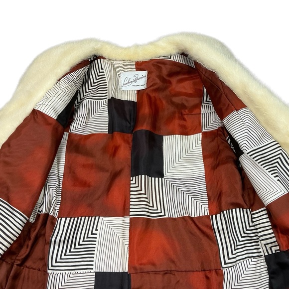 Vintage 1960s/70s leather and fur collared, lined trenchcoat XS/S USA made - Picture 8 of 10